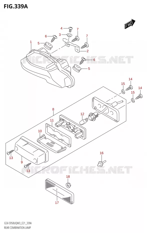 ACHTERLICHT Suzuki MOTO 950 GSX-S 2023  GSX-S950WQM3 (E21)