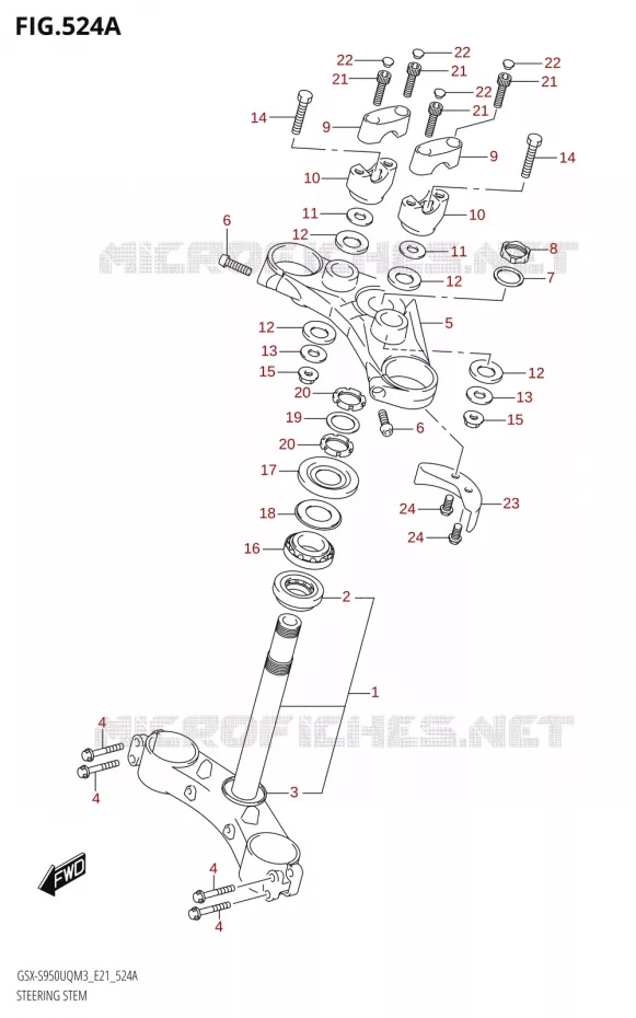 STUURKOLOM Suzuki MOTO 950 GSX-S 2023  GSX-S950WQM3 (E21)