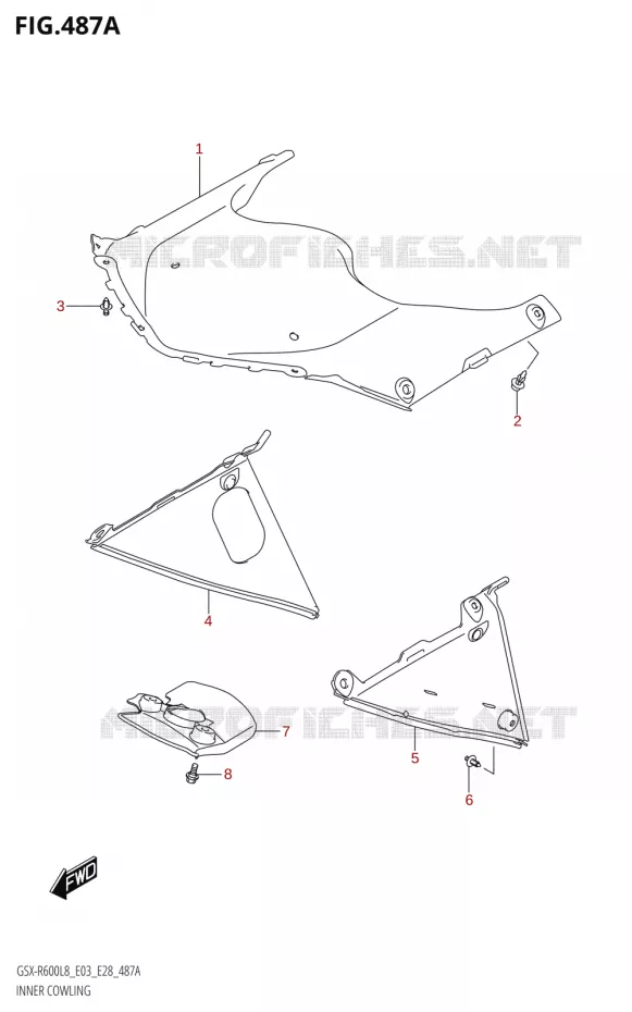 INNER KUIP Suzuki MOTO 600 GSX-R 2018  GSX-R600 L8 (E03,E28,E33)