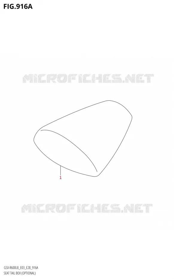 SEAT COWL (OPTIONAL) Suzuki MOTO 600 GSX-R 2018  GSX-R600 L8 (E03,E28,E33)
