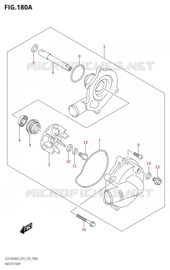 WATERPOMP Suzuki MOTO 600 GSX-R 2018  GSX-R600 L8 (E03,E28,E33)