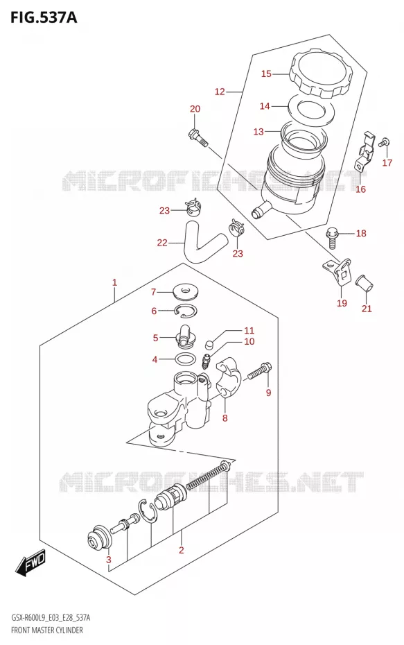 FRONT HOOFDREMCILINDER Suzuki MOTO 600 GSX-R 2019  GSX-R600 L9 (E03,E28,E33)