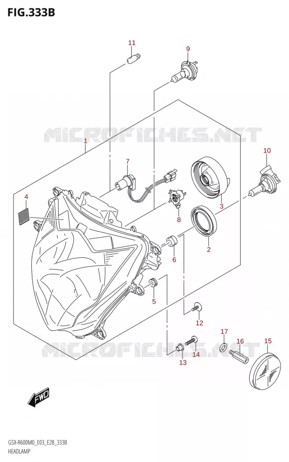 KOPLAMP Suzuki MOTO 600 GSX-R 2020  GSX-R600 M0 (E03,E28,E33)