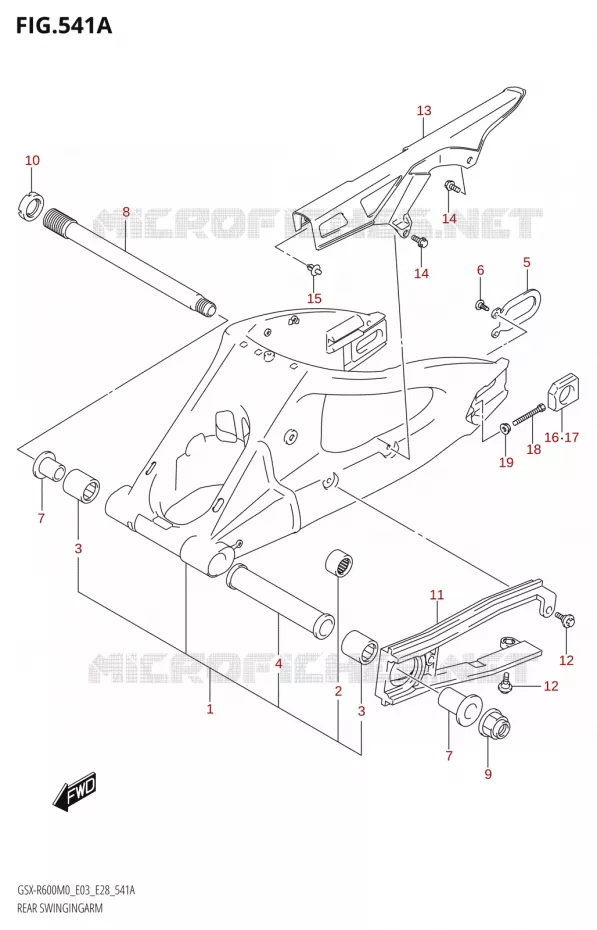 SWINGARM Suzuki MOTO 600 GSX-R 2020  GSX-R600 M0 (E03,E28,E33)
