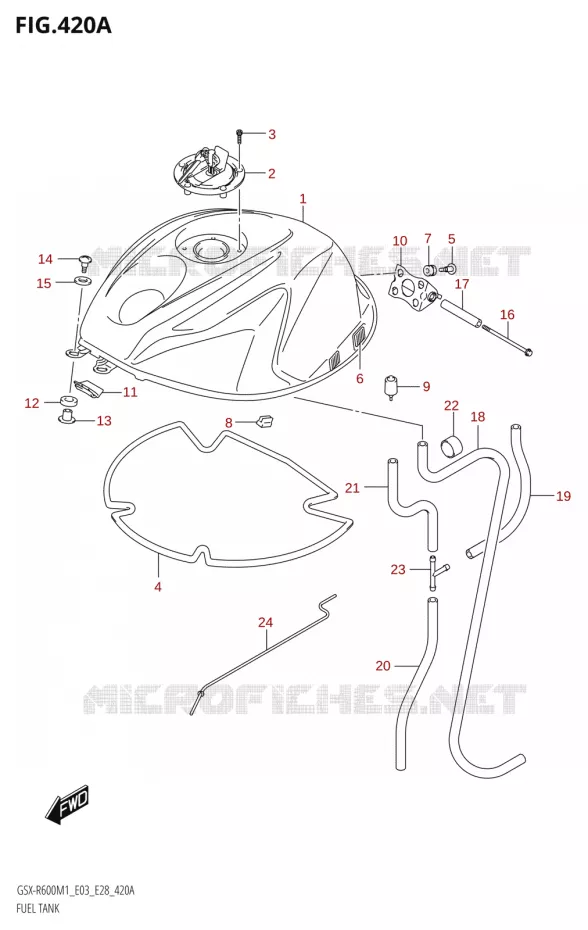 BENZINETANK (GSX-R600Z:E03,E28) Suzuki MOTO 600 GSX-R 2021  GSX-R600 M1 (E03,E28,E33)