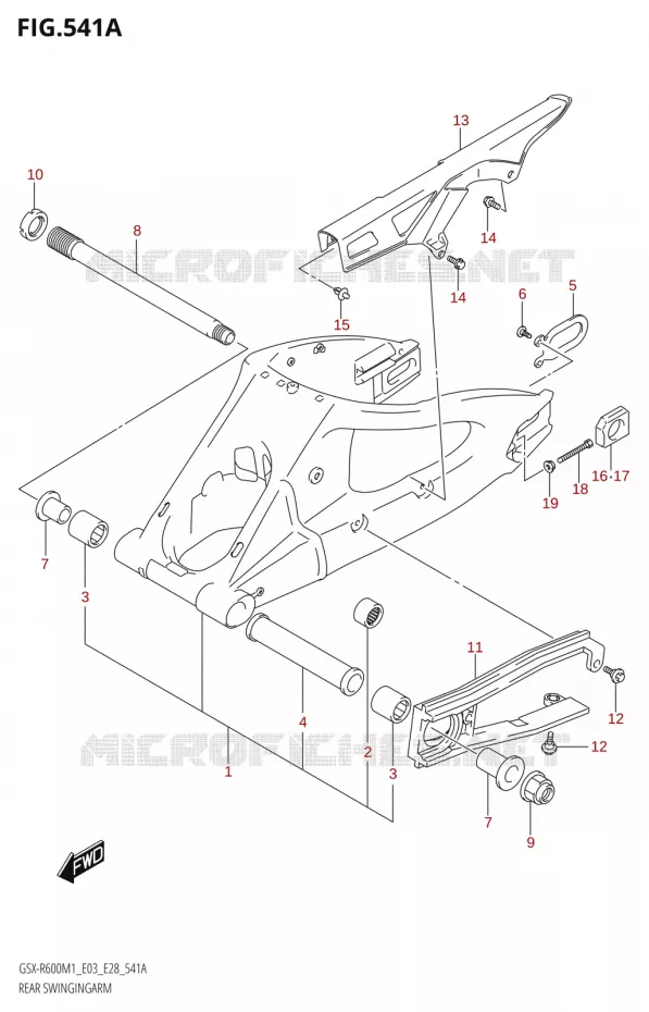 SWINGARM Suzuki MOTO 600 GSX-R 2021  GSX-R600 M1 (E03,E28,E33)