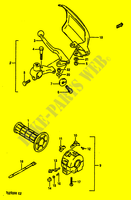 LINKER HANDGREEP (MODELE H/J E1,E2,E21,E24,E25) voor Suzuki TS-X 250 1987