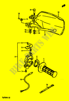 RIGHT SWITCH   HANDGREEP (MODELE H/J E1,E2,E21,E24,E25) voor Suzuki TS-X 250 1984