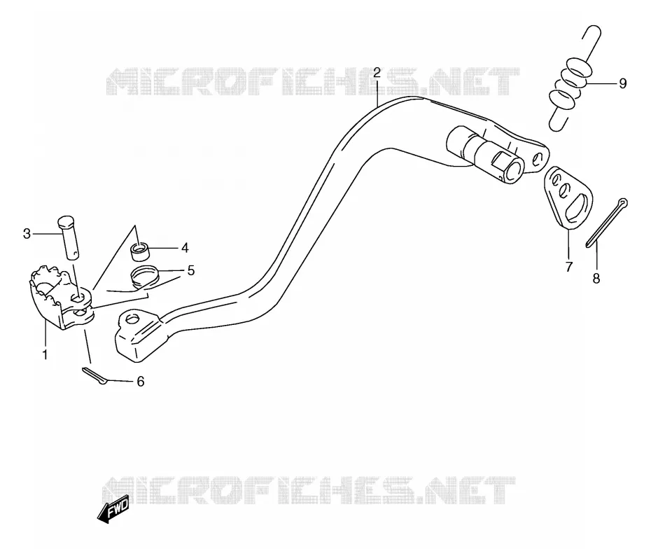 ACHTERREM Suzuki MOTO 125 TS-R 1993  TS125RP(E2)