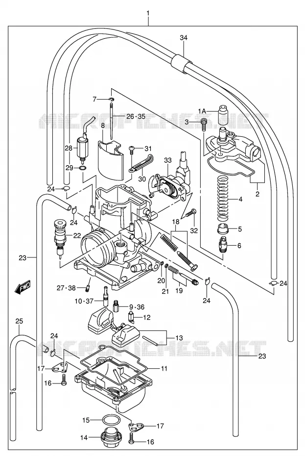CARBURATOR (MODELE K3) Suzuki MOTO 250 RM 2006  RM250K6(E3/E28)