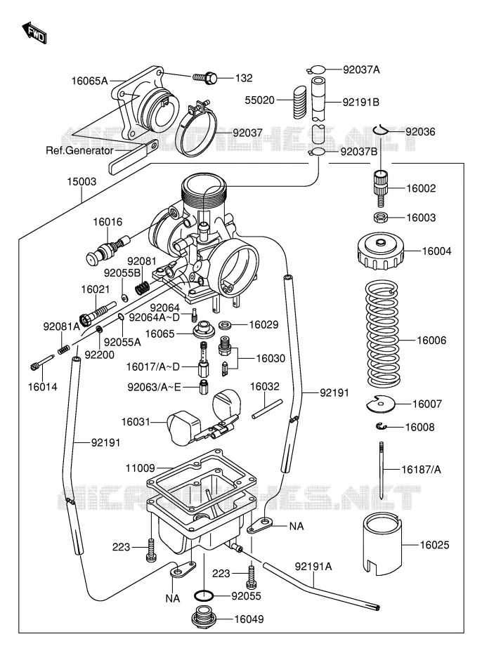 CARBURATOR Suzuki MOTO 65 RM 2003  RM65K3(E24)
