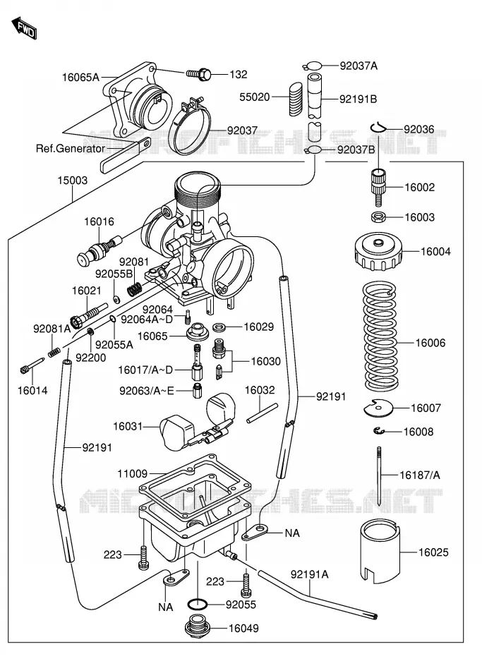 CARBURATOR Suzuki MOTO 65 RM 2003  RM65K3(E3)