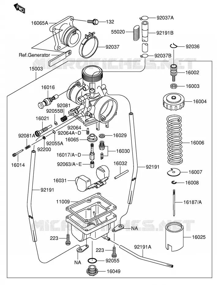 CARBURATOR Suzuki MOTO 65 RM 2004  RM65K4(E21)