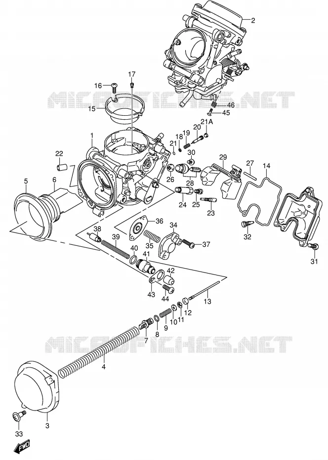 CARBURATOR Suzuki MOTO 650 SV-S 2002  SV650SUK2(E2)