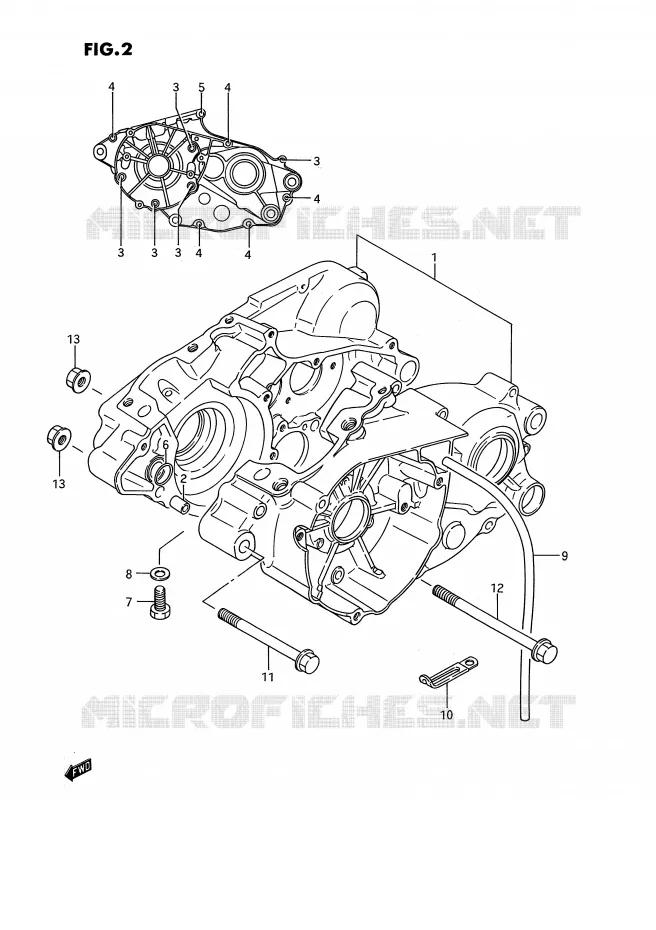 CASING (MODELE G/H/J) Suzuki MOTO 80 RM 1995  RM80S(E3)