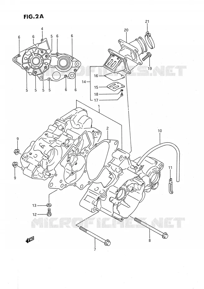 CASING (MODELE K) Suzuki MOTO 80 RM 1993  RM80XP(E2)