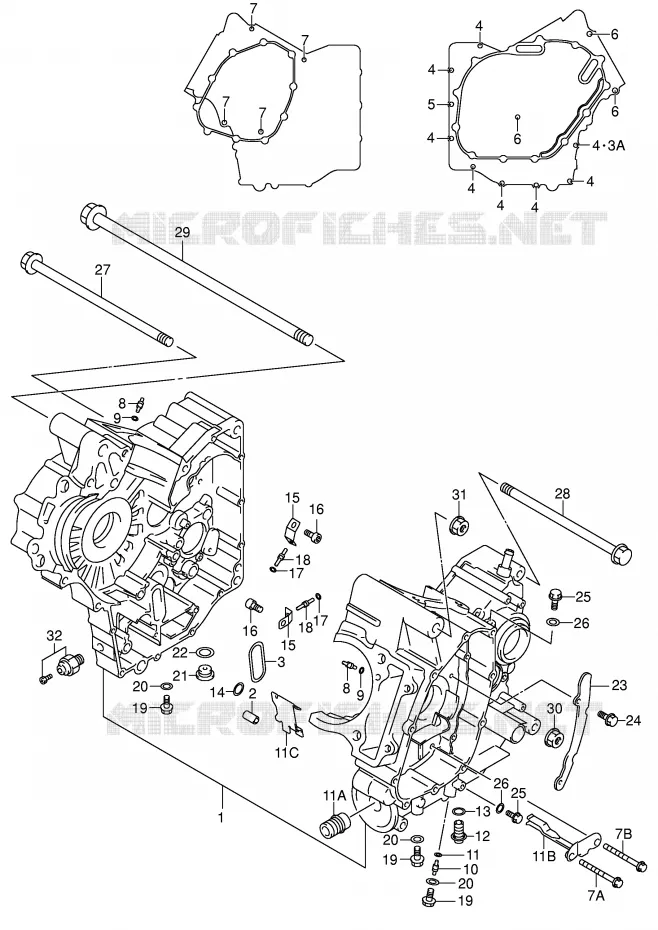CASING (MODELE X/Y) Suzuki MOTO 650 SV-S 2002  SV650SK2(E2)