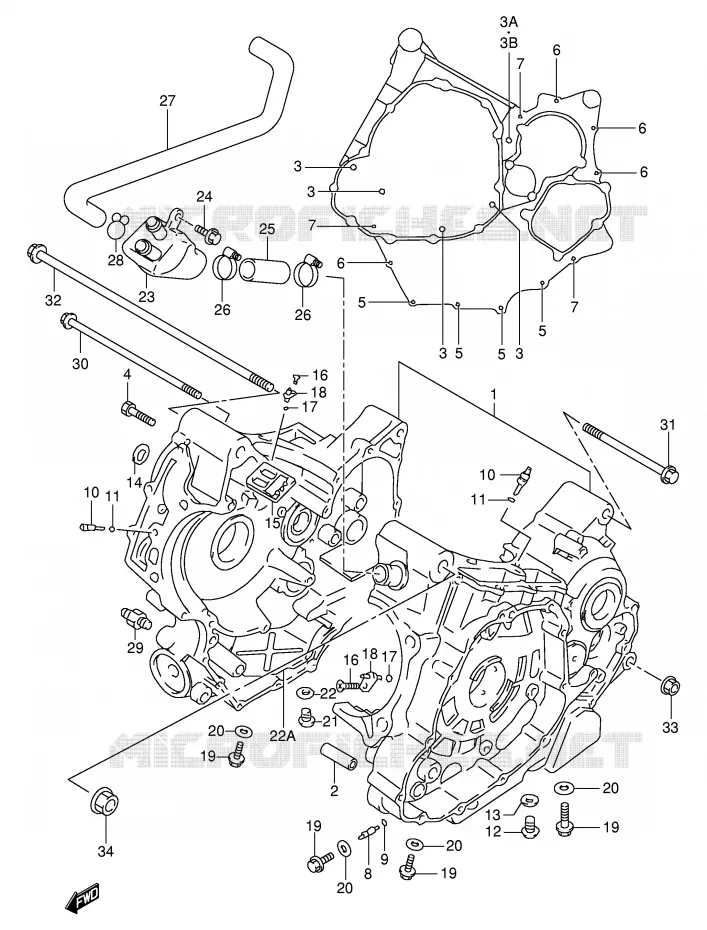 CASING Suzuki MOTO 1000 TL-R 1998  TL1000RW(E2)