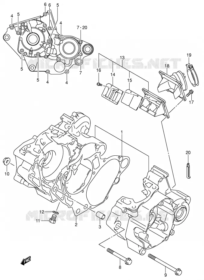 CASING Suzuki MOTO 125 RM 2004  RM125K4(E3/E28)