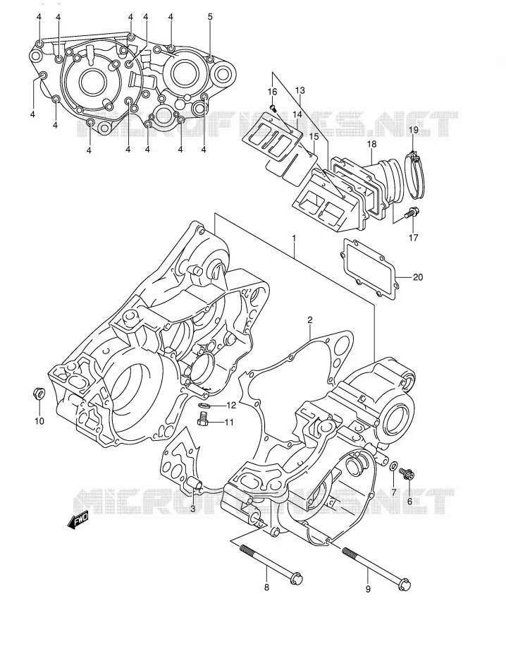 CASING Suzuki MOTO 250 RM 2002  RM250K2(E2)