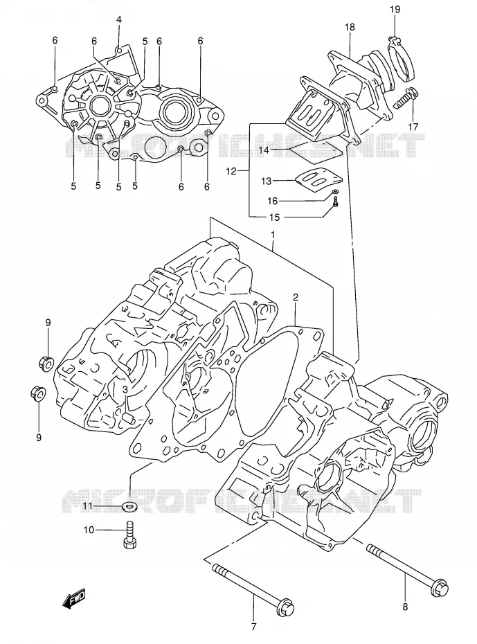 CASING Suzuki MOTO 80 RM 1999  RM80X(E3/E28)
