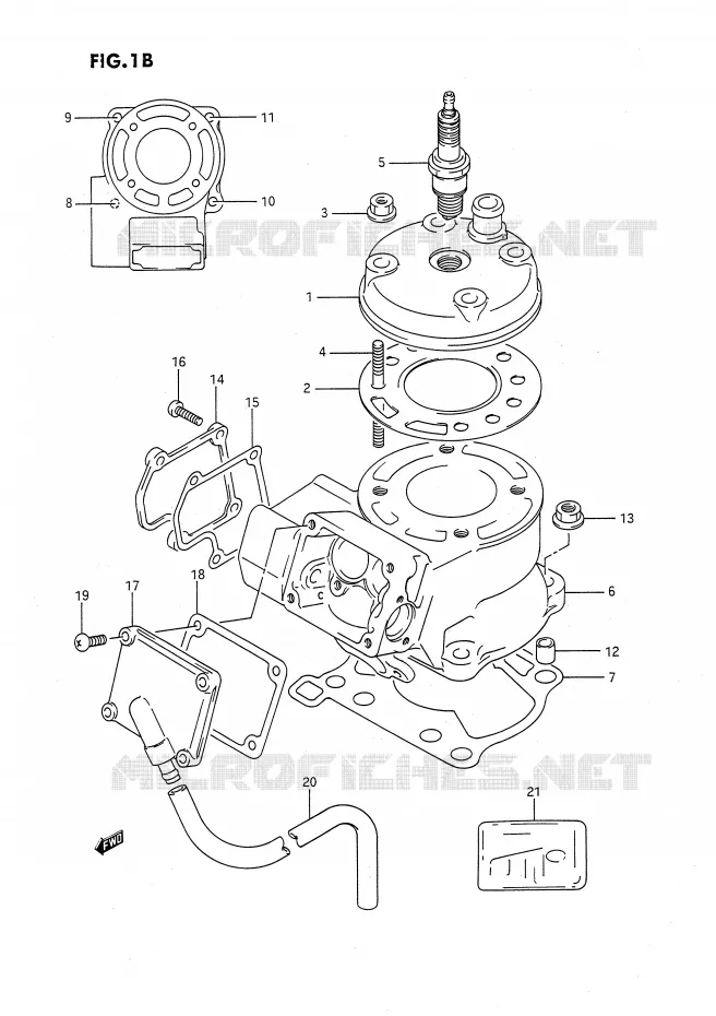 CILINDER (MODELE L) Suzuki MOTO 80 RM 1993  RM80XP(E2)