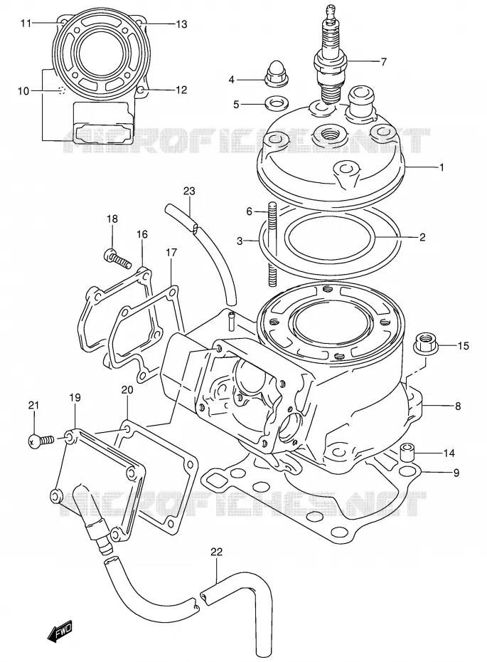 CILINDER Suzuki MOTO 85 RM 2003  RM85LK3(P3/P28)