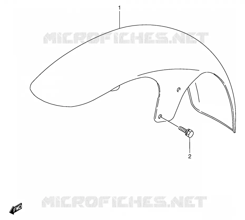 FRONT FENDER (MODELE N/P/R) Suzuki MOTO 800 INTRUDER 1992  VS800GLN(E2)
