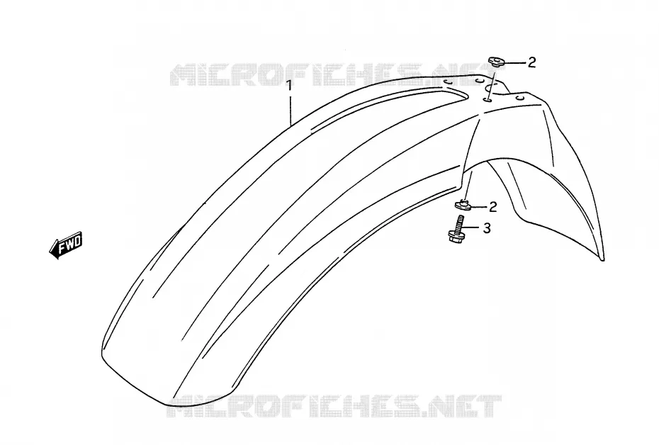 FRONT FENDER Suzuki MOTO 200 TS-R 1991  TS200RM(E28)