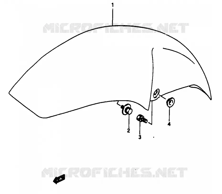 FRONT FENDER Suzuki MOTO 50 Autres-modeles 1994  TV50R(M/R)