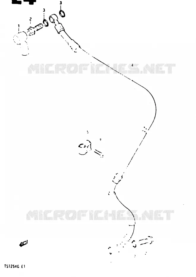 FRONT REMSLANG (MODEL E E18 F.NO.106210-/MODEL F/G) Suzuki MOTO 125 TS-X 1985  TS125XUF(E/F/G)