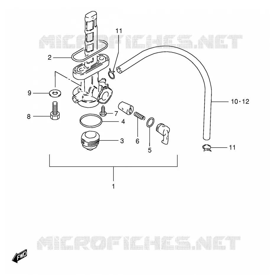 FUEL COCK (MODELE N/R P9,MODELE R P31) Suzuki MOTO 125 TS-ER 1990  TS125ERL(E1)