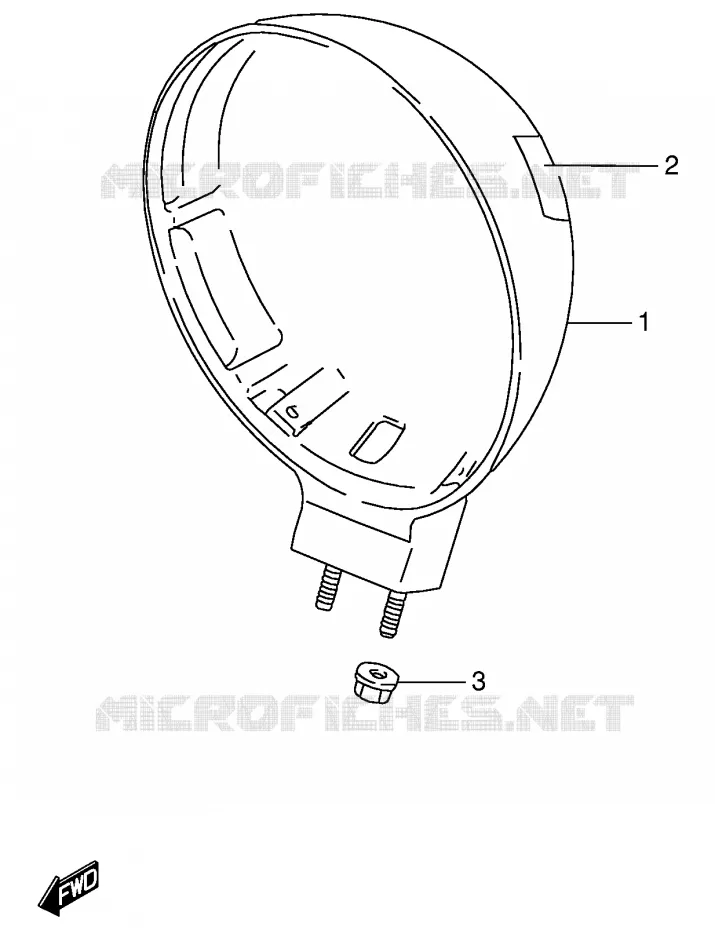 HEADLIGHT BOWL Suzuki MOTO 800 INTRUDER 1992  VS800GLN(E2)