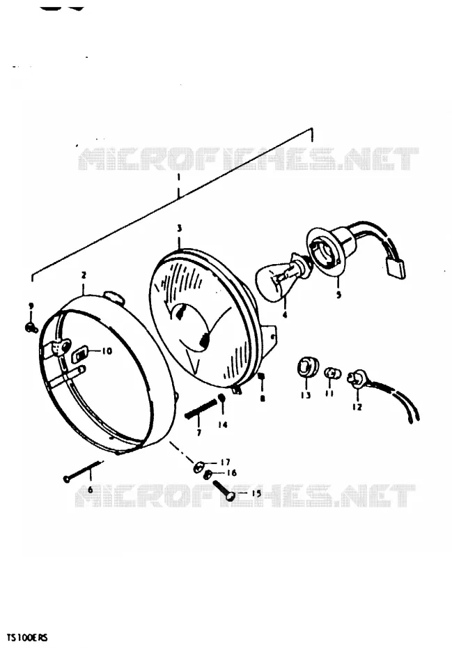 KOPLAMP (E2) Suzuki MOTO 100 TS-ER 1999  TS100ERX(T/X)