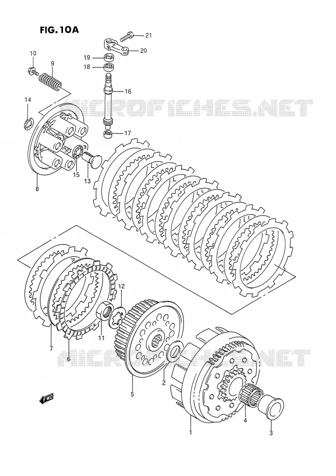 KOPPELING (MODELE N/P) Suzuki MOTO 250 RMX 1989  RMX250K(E3)