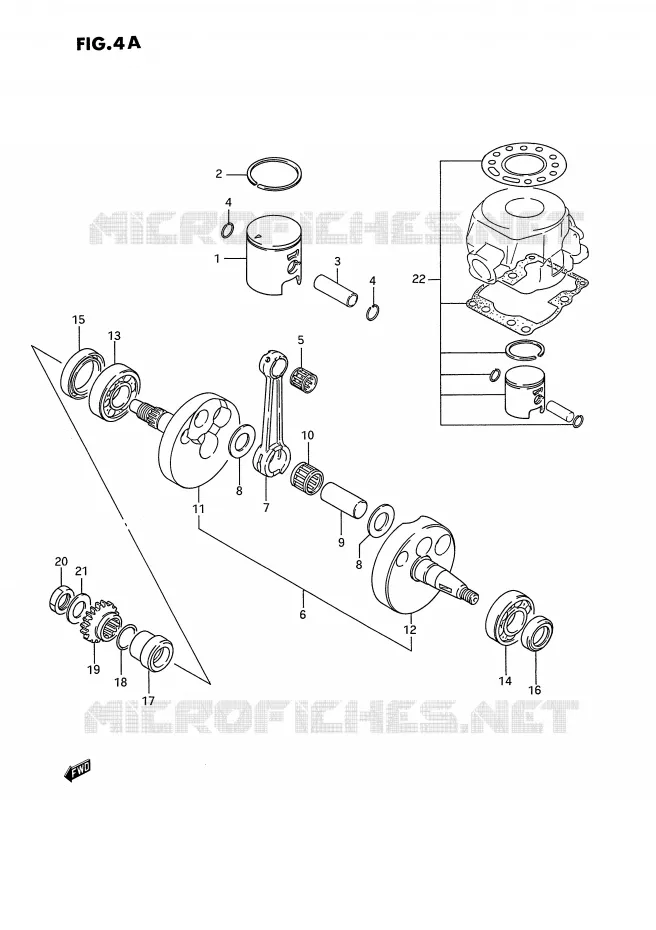 KRUKAS (MODELE J) Suzuki MOTO 80 RM 1990  RM80L(E3)