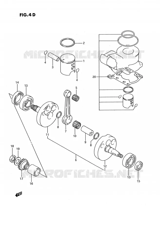 KRUKAS (MODELE M/N/P/R/S) Suzuki MOTO 80 RM 1990  RM80L(E3)