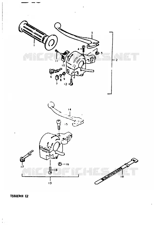 LINKER HANDGREEP Suzuki MOTO 50 TS-ER 1981  TS50ERKX(T/X)