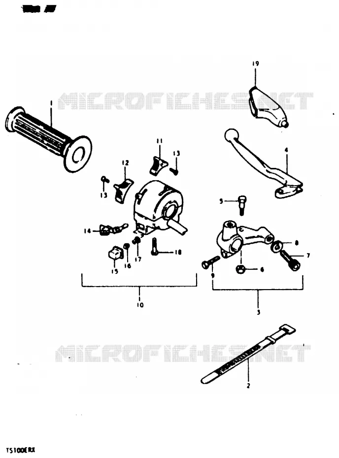 LINKER HANDGREEP (TS100ERT) Suzuki MOTO 100 TS-ER 1996  TS100ERT(T/X)