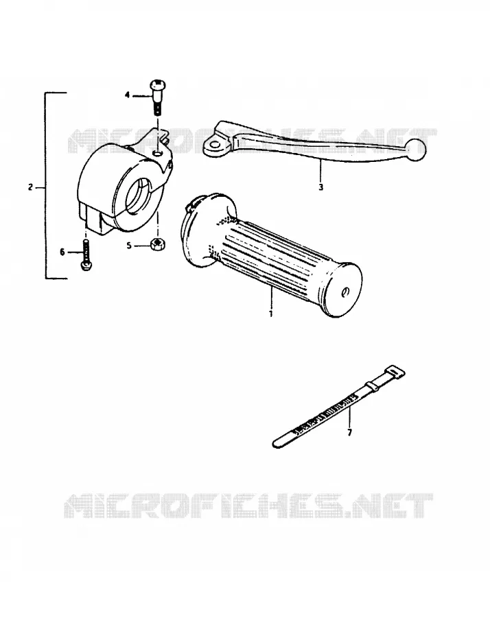RIGHT SWITCH - HANDGREEP Suzuki MOTO 50 TS-ER 1982  TS50ERKDBZ(Z/D)