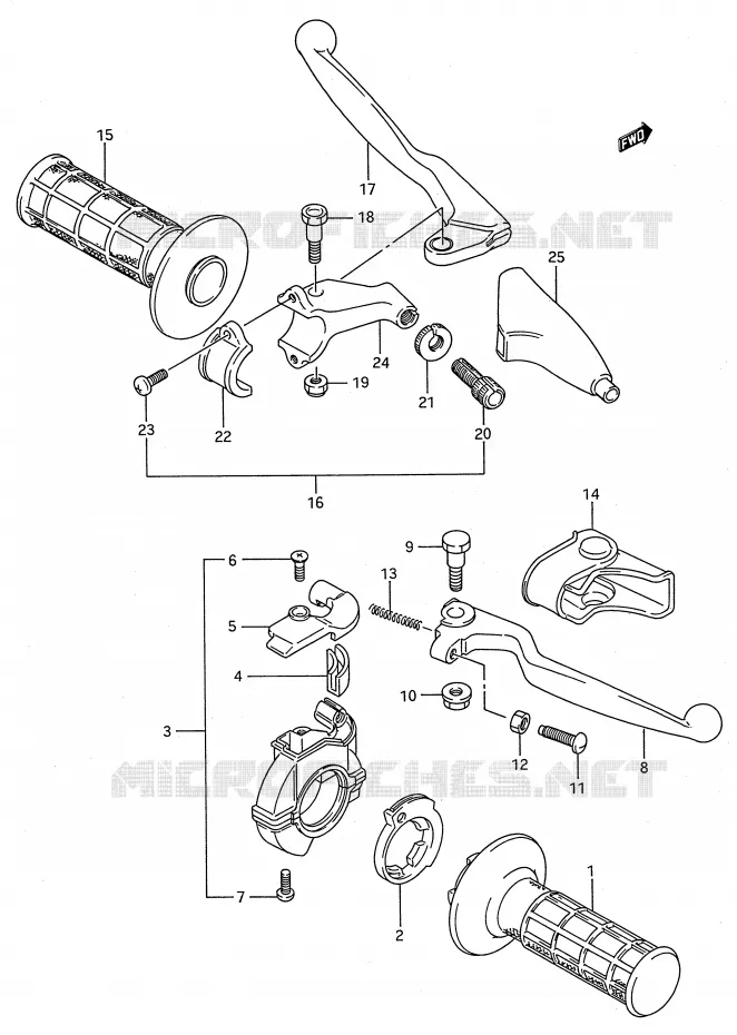 SCHAKELAARS (MODELE K/L/M/N/P/R/S) Suzuki MOTO 80 RM 1986  RM80G(E28)