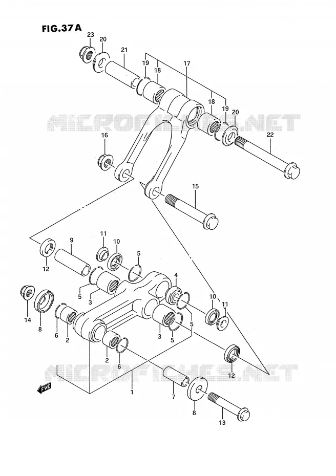 SCHOKBREKER AANEENSCHAKELING (MODELE L/M/N/P/R/S) Suzuki MOTO 80 RM 1991  RM80M(E3)