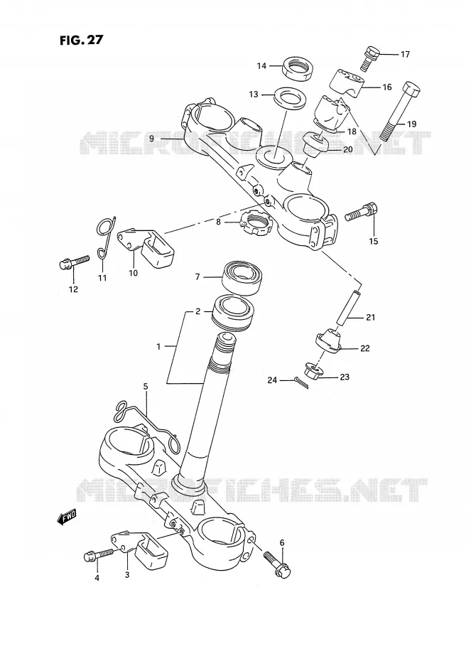 STUURKOLOM Suzuki MOTO 250 RMX 1993  RMX250RP(E1)
