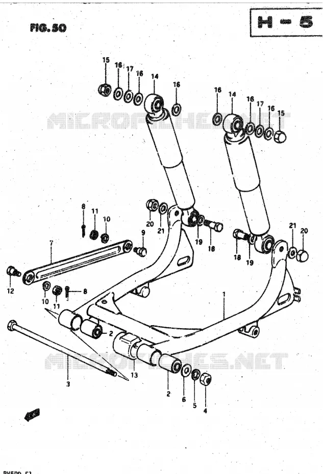 SWINGARM (E41) Suzuki MOTO 50 VAN-VAN 1983  RV50X/D(X/D)