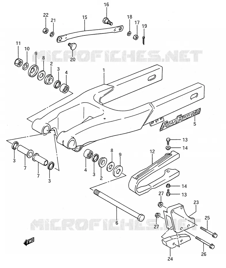 SWINGARM (MODELE K) Suzuki MOTO 80 RM 1992  RM80N(E28)