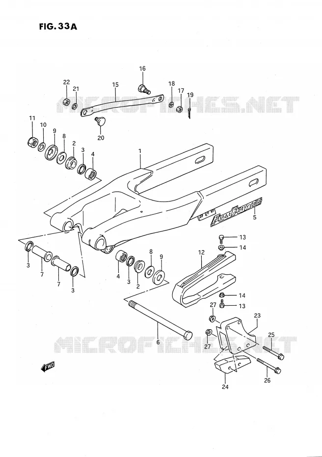 SWINGARM (MODELE K) Suzuki MOTO 80 RM 1992  RM80XN(E2)
