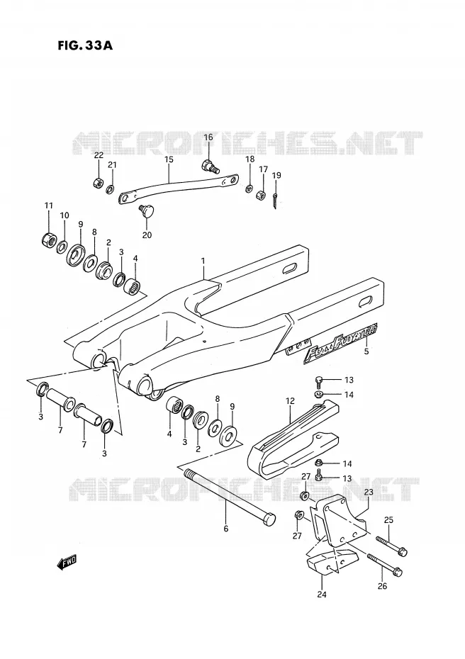 SWINGARM (MODELE K) Suzuki MOTO 80 RM 1995  RM80S(E3)