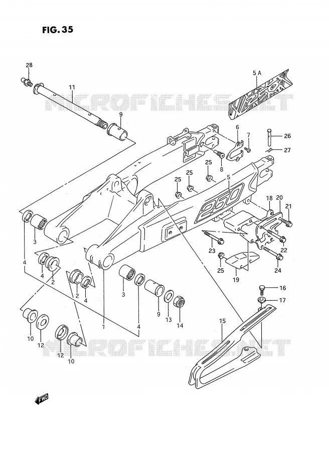 SWINGARM Suzuki MOTO 250 RMX 1994  RMX250RR(E1)