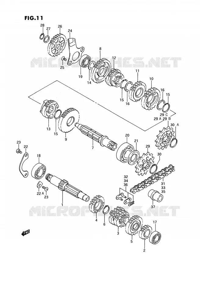 TRANSMISSION Suzuki MOTO 80 RM 1987  RM80H(E3)