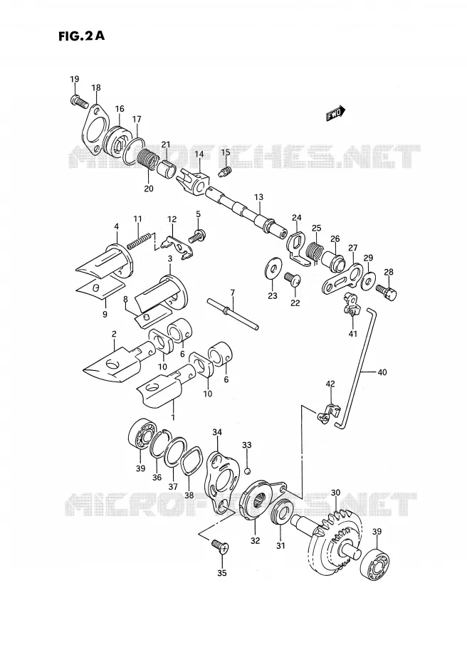 UITLAATKLEP (MODELE L/M/N) Suzuki MOTO 250 RMX 1996  RMX250T(E3)